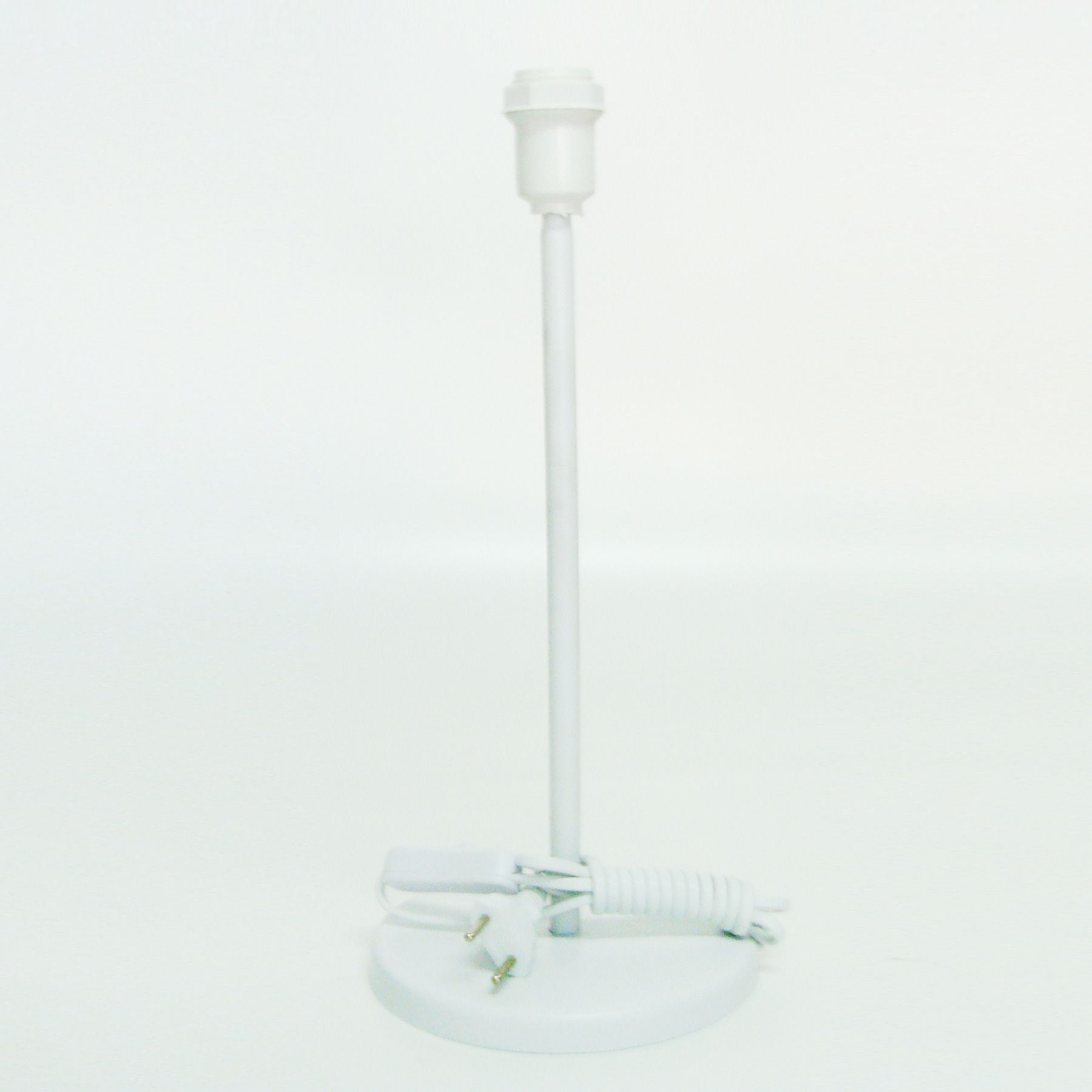 Base para Abajur Espaço Luz Redondo Cerâmica Branco Bivolt