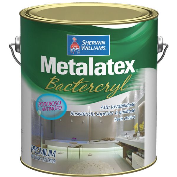 Base XY Tinta Acrílica Anti Mofo Acetinado Premium Metalatex Bacterkill 3,6L Sherwin Williams