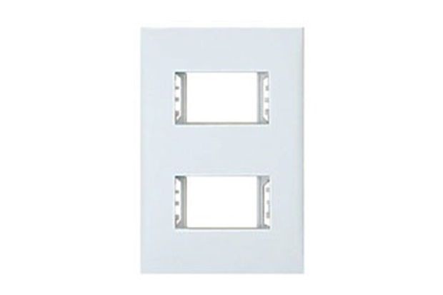 Bastidor com Placa 2 Funções Distanciadas 4x2 Impéria Branco 772181