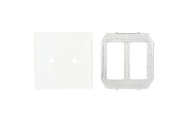 Bastidor com Placa 2 Furos 4x4 Impéria Branco 772211