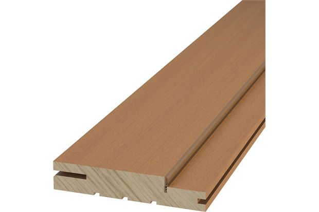 Batente de Madeira Pinus Recoberto Melaminico Ipê Sanremo 53x12x3cm