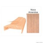 Batente para porta de madeira plywood 216x100x14cm noce amêndoa Randa