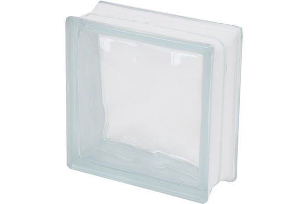 Bloco de Vidro Transparente Ondulado Sky 19x19x8cm