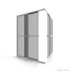 Box de canto Kit 4 folhas 100x100cm branco Ibrap