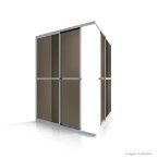 Box de canto Kit 4 folhas 100x100cm fosco Ibrap