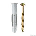 Bucha para superfícies ocas 6x80mm com parafuso 10mm 50 unidades Bemfixa