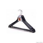 Cabide de madeira para roupa Made Kit 3 peças preto Coisas e Coisinhas