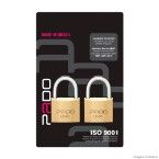 Cadeado com chave 40mm E-40 2 peças bronze Pado