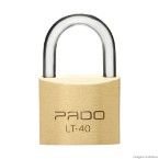 Cadeado com chave 40mm E-40 haste pequena bronze Pado