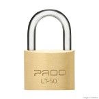 Cadeado com chave 50mm E-50 haste pequena bronze Pado