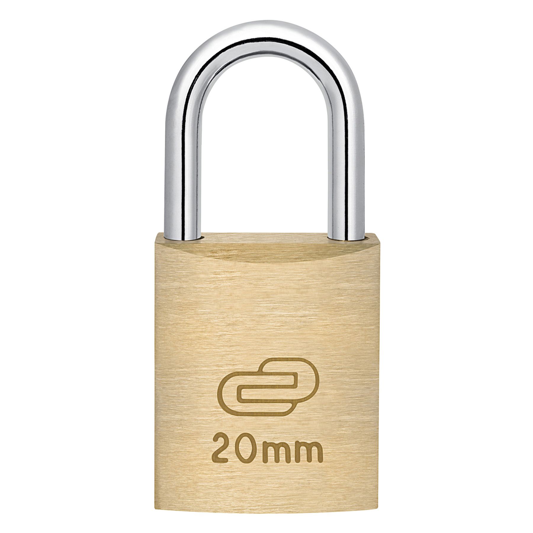 Cadeado com Chave Latão Simples 20mm Dourado Standers