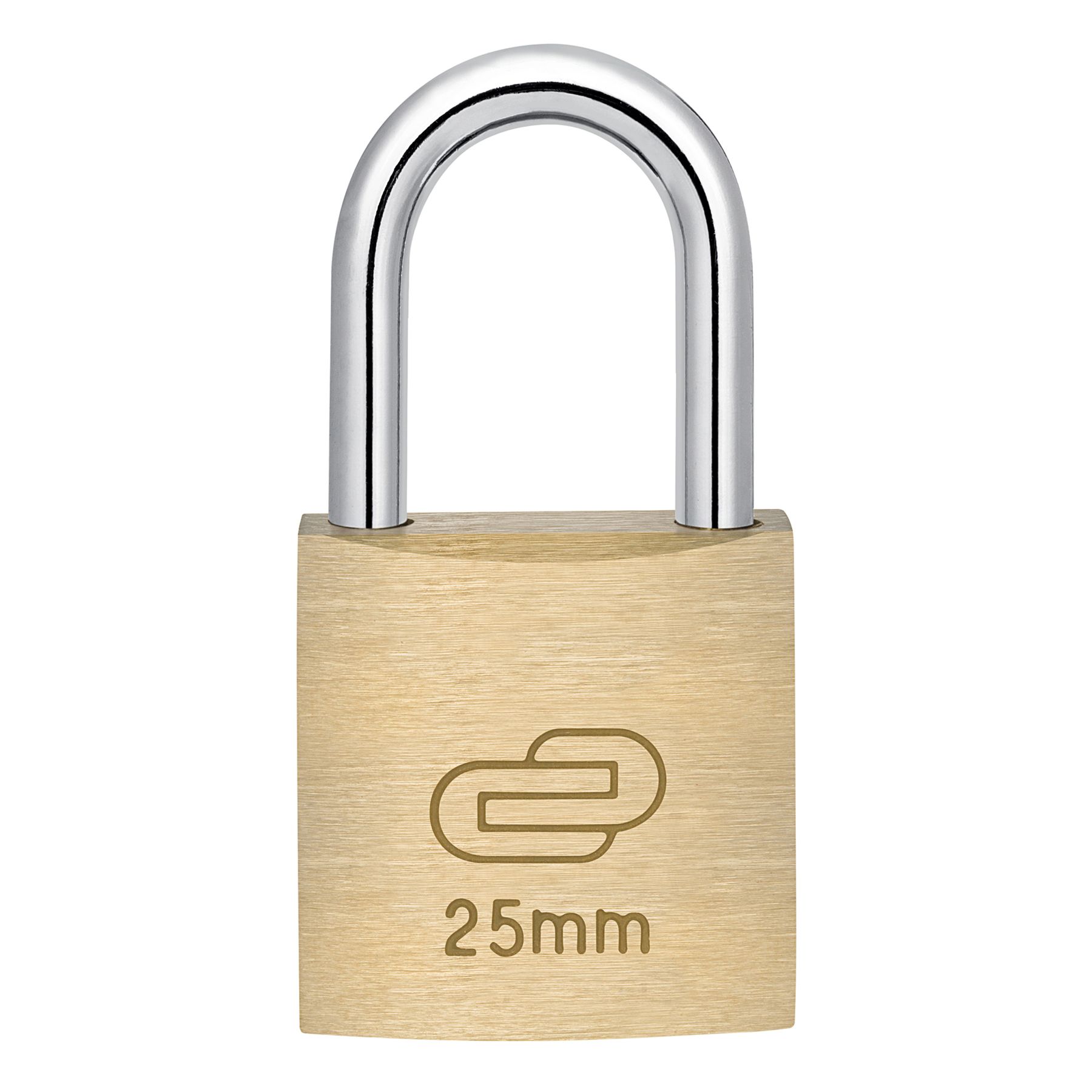 Cadeado com Chave Latão Simples 25mm Dourado Standers