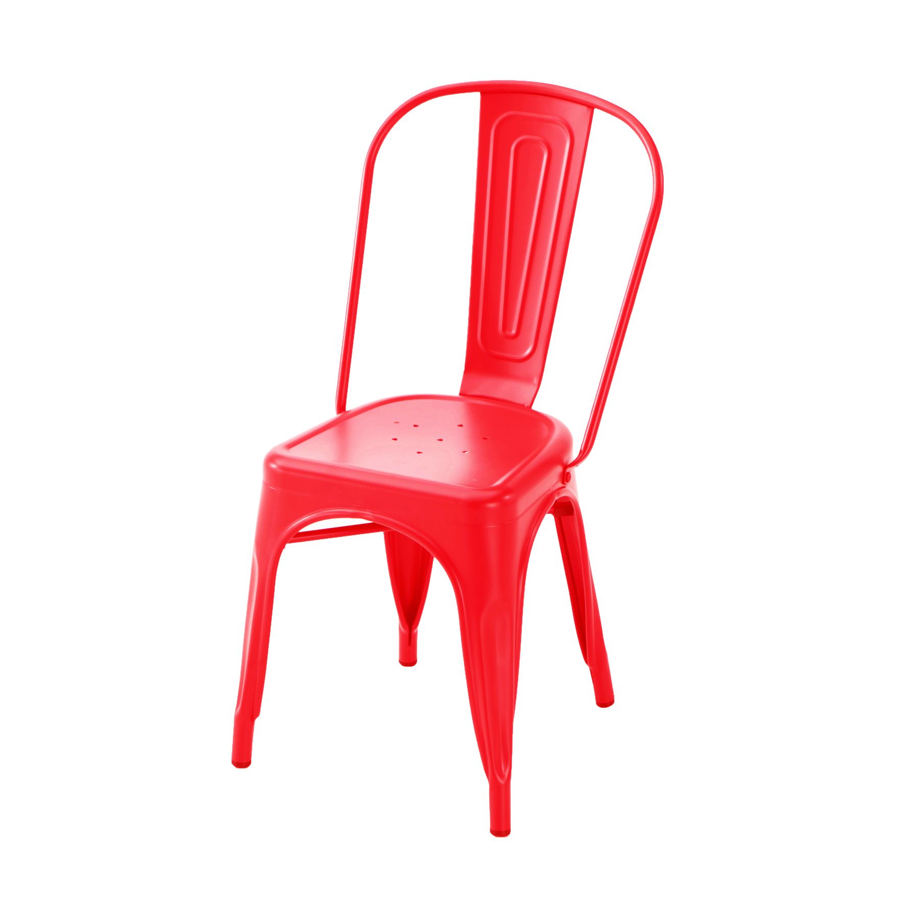 Cadeira Aço Soho Vermelho 84x44cm