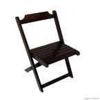 Cadeira dobrável de madeira preta Madesil