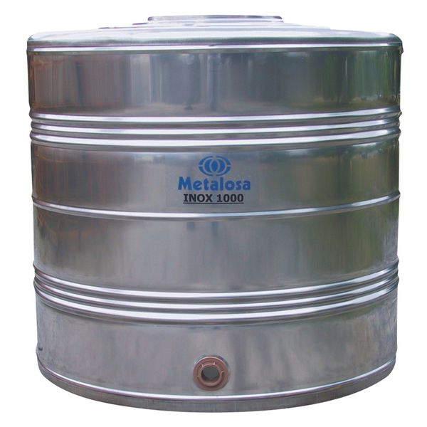 Caixa dágua de Aço Inox 1000L AISI 304 Cinza 1,18m Metalosa