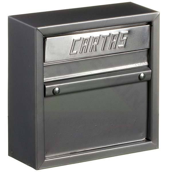 Caixa de Correio para Grade Trinco Chapa Prata Femasi