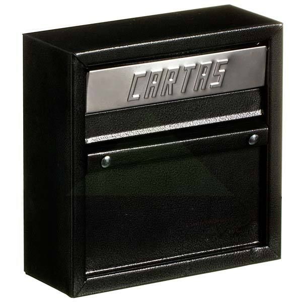 Caixa de Correio para Grade Trinco Chapa Preto Femasi