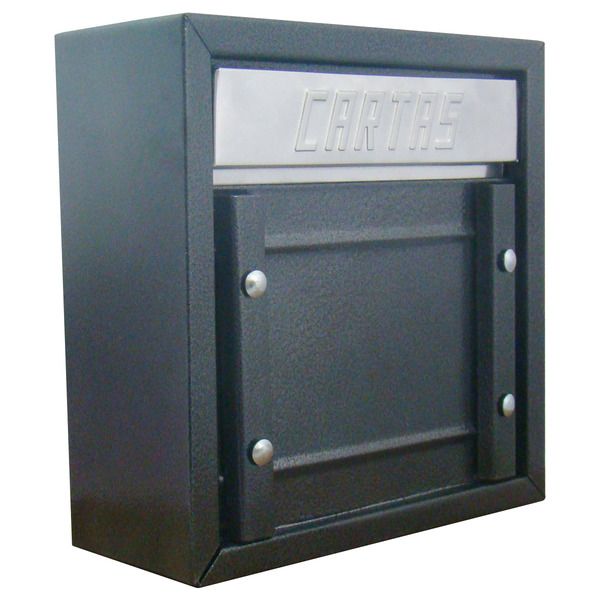 Caixa de Correio para Grade Trinco Chapa Preto Femasi