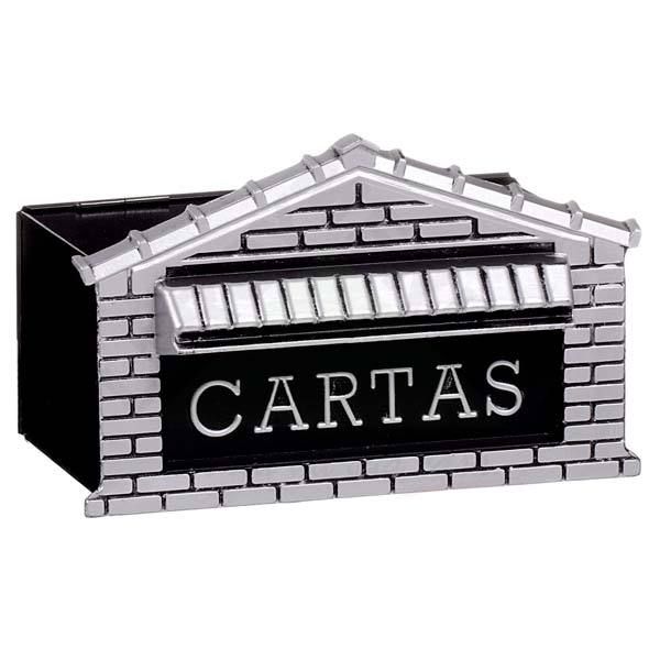 Caixa de Correio para Muro Alumínio Prata Decorarte