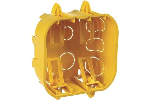 Caixa de Embutir para Drywall 4x4 Amarela