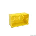 Caixa de luz PVC amarelo 4x2 embutir Tuboline