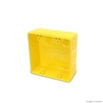 Caixa de luz PVC amarelo 4x4 embutir Tuboline