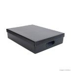 Caixa organizadora A4 34x25x7cm pequena preta Boxgraphia