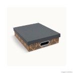 Caixa organizadora A4 Decor cinza Boxmania