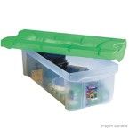 Caixa organizadora baixo 8 litros cristal e verde Sanremo