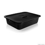 Caixa organizadora com tampa G Baixa preto OU