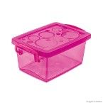 Caixa organizadora com trava 15 litros pink Ordene