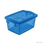 Caixa organizadora com trava 400ml cristal Ordene