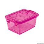 Caixa organizadora com trava 400ml pink Ordene