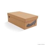 Caixa organizadora com visor para sapato feminino kraft Boxmania