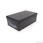 Caixa organizadora com visor para sapato feminino preto Boxmania