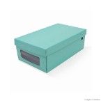 Caixa organizadora com visor retangular para sapato acqua Boxmania