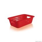 Caixa organizadora M baixa vermelho OU