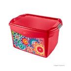 Caixa organizadora média Color 29 litros vermelha Sanremo