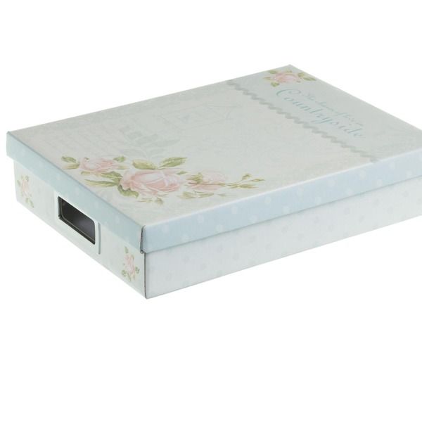 Caixa Organizadora Papelão Azul 7x25x34cm 5,95L Marie Boxgraphia