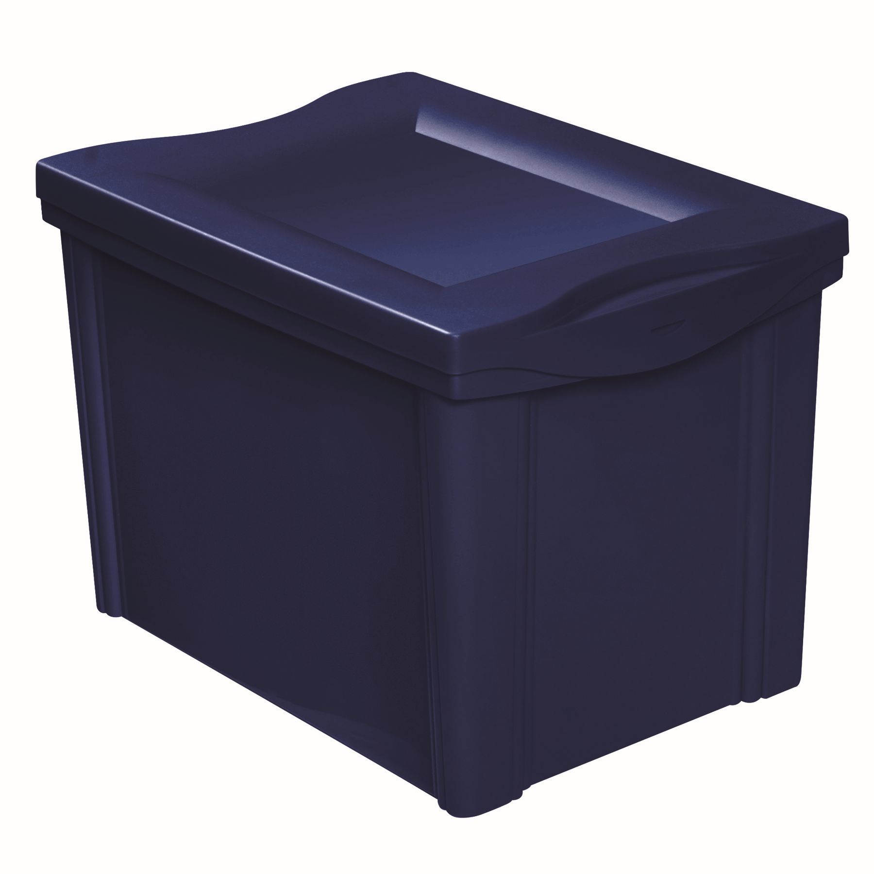 Caixa Organizadora Plástico Azul 30,7x30,5x42,5cm 30L Ordene
