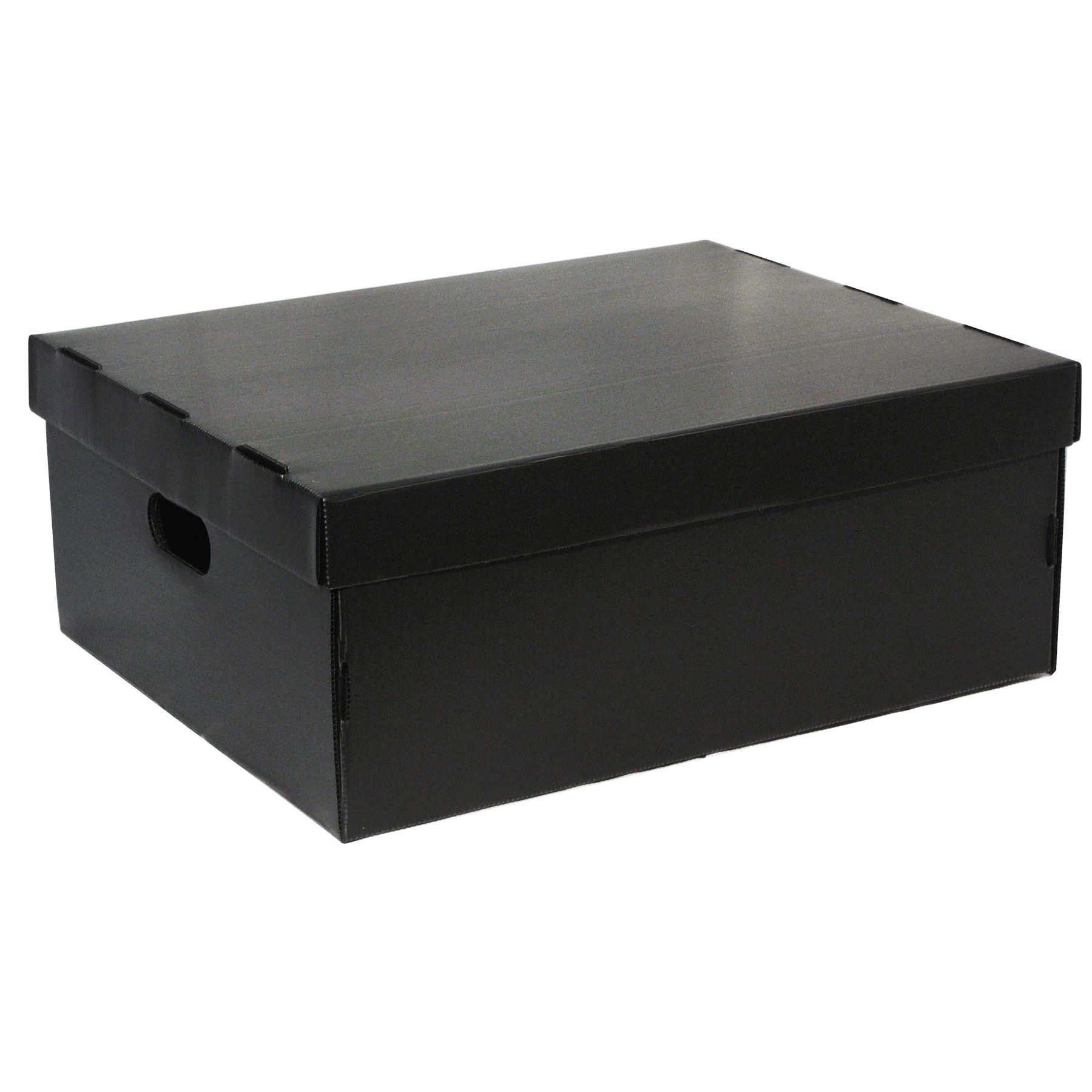 Caixa Organizadora Plástico Preto 20x30x40cm 6,9L Spaceo