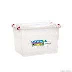 Caixa organizadora Pratic box 20 litros 41x29x25cm translucido Paramount Plásticos