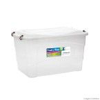 Caixa organizadora Pratic box 50 litros 59x38x34cm translucido Paramount Plásticos