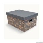 Caixa organizadora Pratika Decor cinza Boxmania