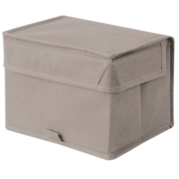 Caixa Organizadora Tecido Cinza 14x18x13cm Spaceo