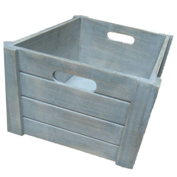 Caixote Madeira Natural Patina 31x21x14cm Spaceo