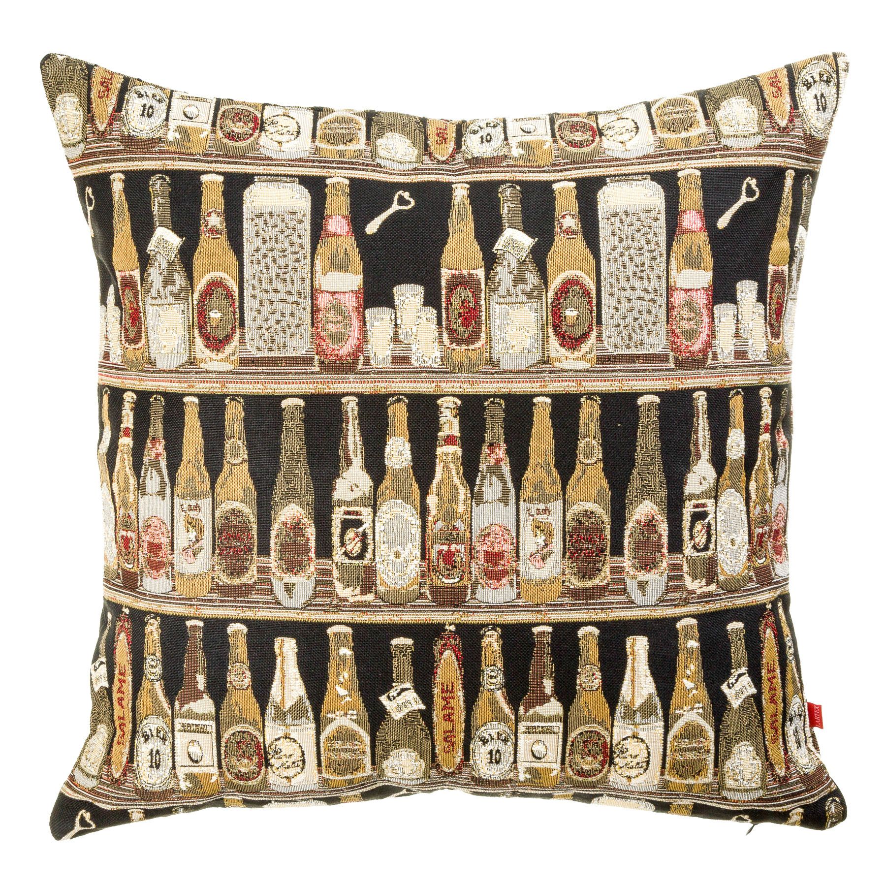 Capa de Almofada Gobelin Preta 45x45cm