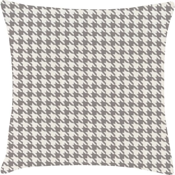 Capa de Almofada Pied de Poule Cinza 50x50cm