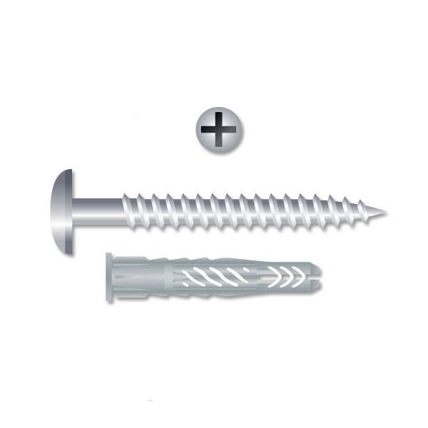 Cartela com 5 Buchas Universais UX 8mm com Parafuso Fischer