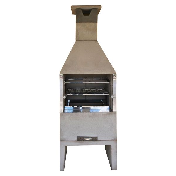 Churrasqueira Concreto Refratário Ilumine 74cm 19 peças Atacadão Lazer